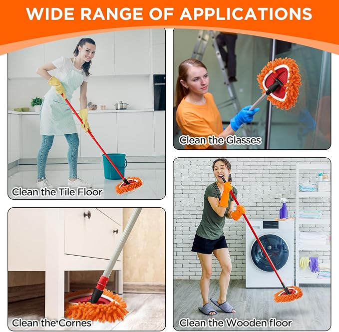 Baderke 3 Pack Chenille Mop Heads Replacements Compatible - Image 4
