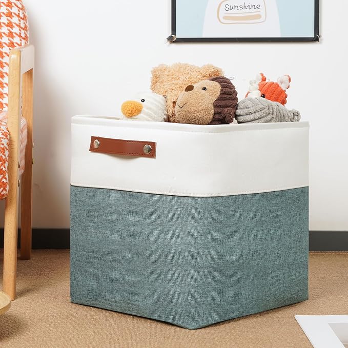 DULLEMELO Set Of 4 Cube Storage Bins, Fabric Storage Basket - Image 5