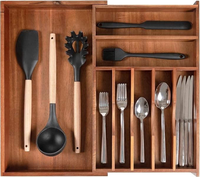 KitchenEdge Premium Silverware, Flatware and Utensil Organizer by KitchenEdge