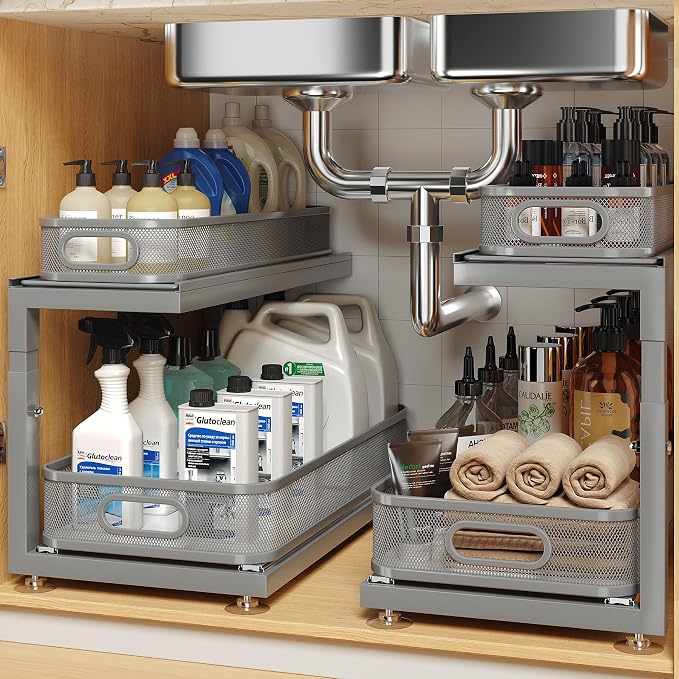 2-Pack 18.5 IN Depth Under Sink Organizer by UnderSinkOrganizer