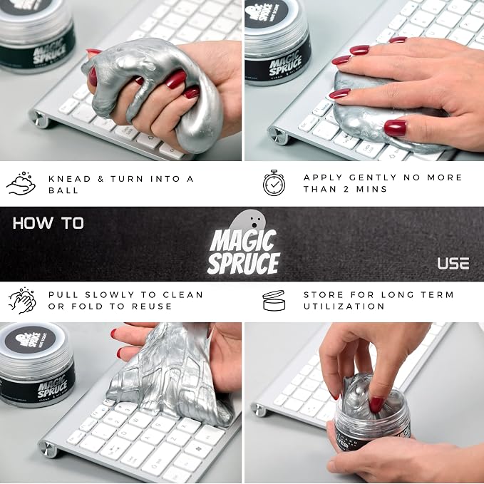 MAGIC SPRUCE Cleaning Gel for Car Interior, Universal Car Cleaning Kit - Image 3