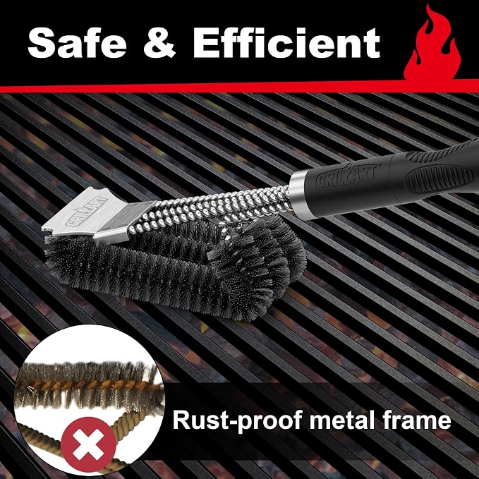 GRILLART Grill Brush and Scraper, Extra Strong BBQ Cleaner Accessories - Image 6