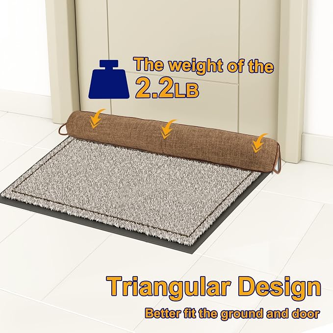 NABOWAN 32" Weighted Under Door Draft Stopper -Triangular Door Draft Blocker - Image 4