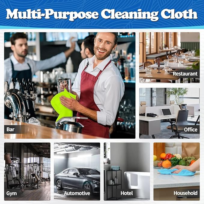 FIXSMITH Microfiber Cleaning Cloth, Shop Towels Bulk, 24 Pack Microfiber Towels - Image 7
