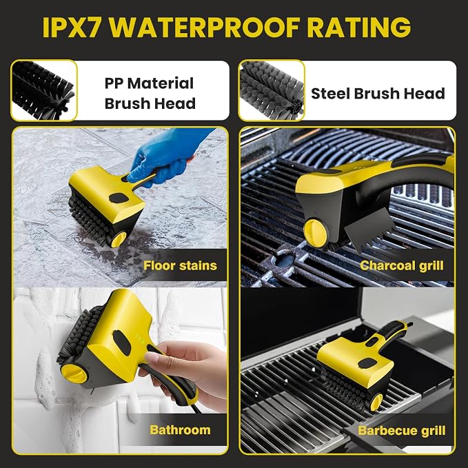 Electric Grill Brush for Outdoor, Cordless Rechargeable Grill Brush - Image 6