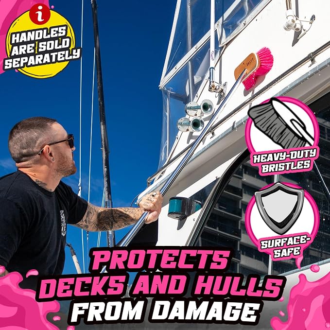 Salty Captain Hard Bristle Boat Deck Brush – Heavy-Duty Cleaning - Image 4