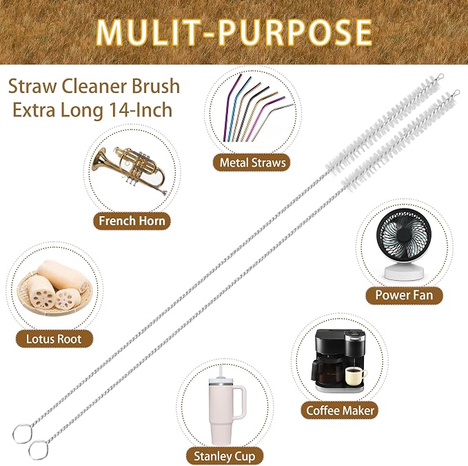 14 Inch Straw Cleaner Brush Extra Long, 4-PCS Straw Brush Extra Long - Image 7