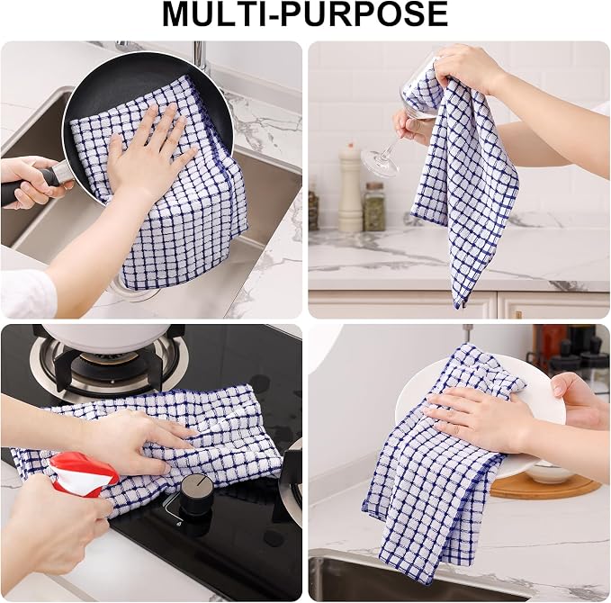 Kitinjoy Cotton 24 Pack Terry Kitchen Towels, 16 x 25 Inches Super Soft and - Image 4