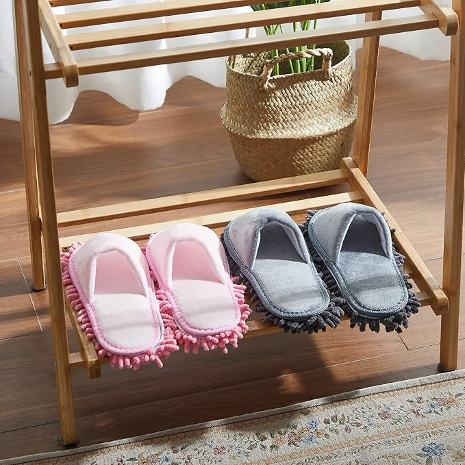 Jecery 2 Pairs Microfiber Cleaning Mop Slippers - Image 5