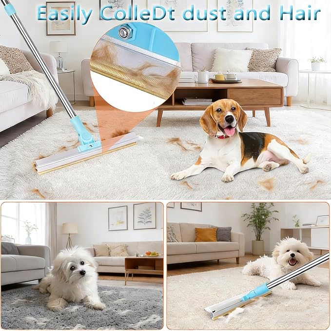 Pet Hair Removal Carpet Rake, 2-in-1 Pet Hair Removal Tool - Image 5