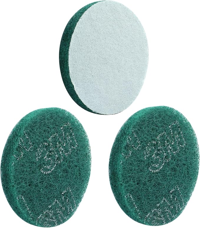 Hordion 8Pcs Scrub Pads Round Scrubber Scouring Pads Abrasive Scuffing Tool - Image 3