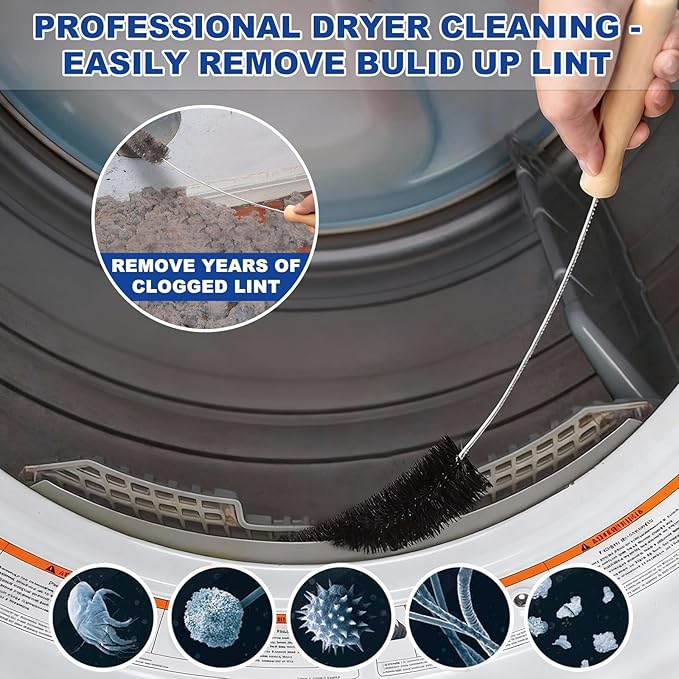 Sealegend 2 Pieces Dryer Vent Cleaner Kit and Flexible Dryer Lint Brush Vacuum - Image 5