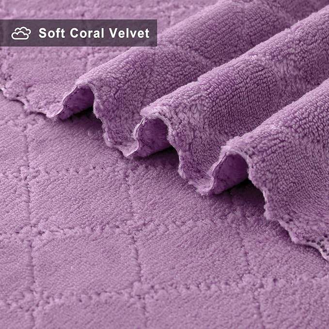 Homaxy 12 Pack Dish Towels for Kitchen, Super Soft and Absorbent Coral Velvet - Image 2