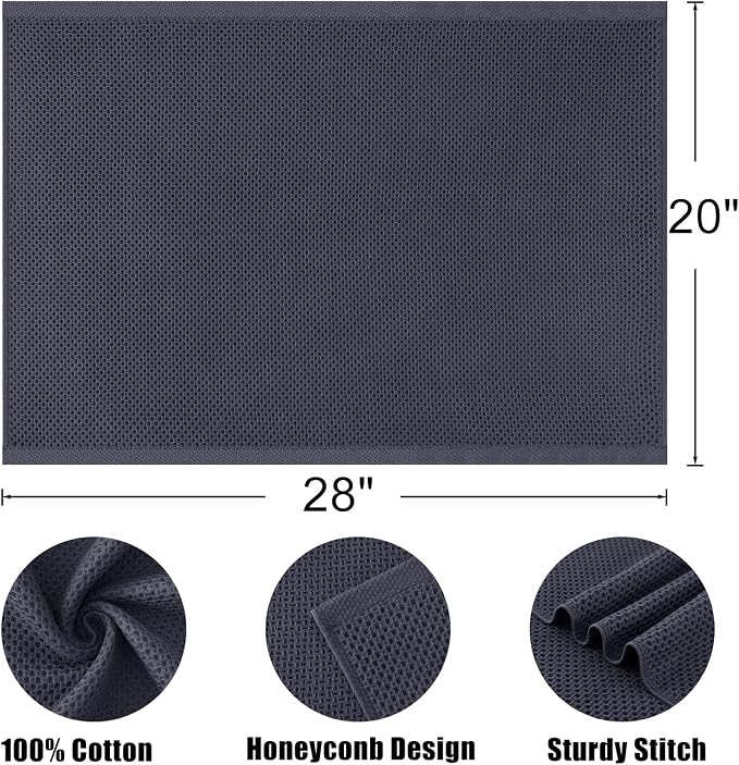 Kitinjoy 100% Cotton Waffle Weave Kitchen Towels - Image 4