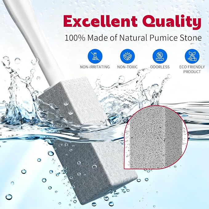 W&E Choice Toilet Pumice Stone 4 Pack, Pumice Stone - Image 5