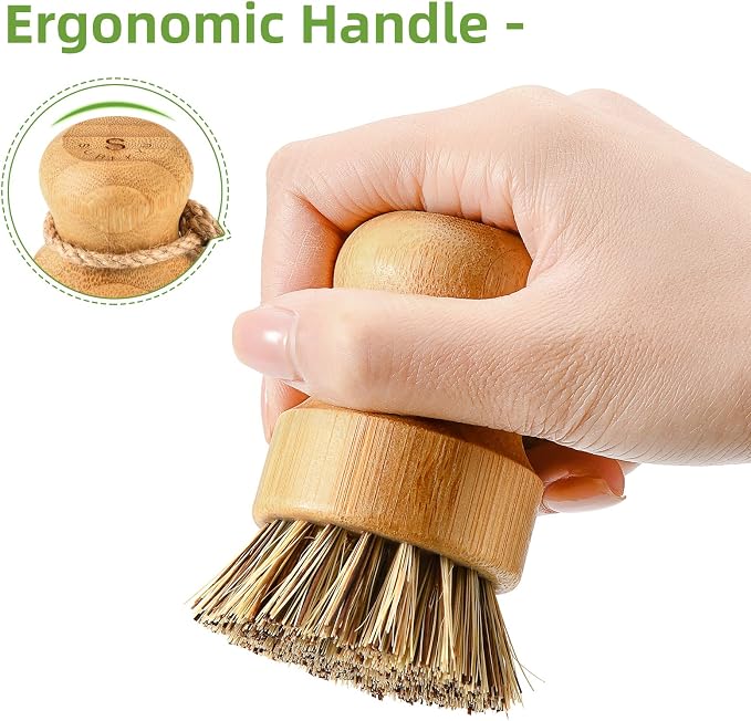 SUBEKYU Bamboo Dish Brush Set - Image 6