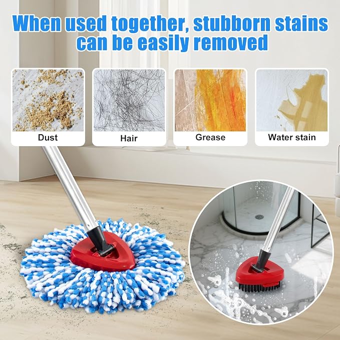 4Pack Mop Replacement Head for O Cedar RinseClean 2 Tank System, Mop - Image 6