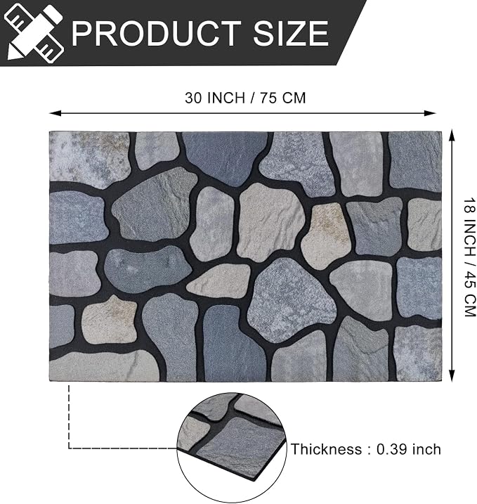 CHICHIC Welcome Door Mat 18X 30 Inch Front Doormat Outdoors - Image 3