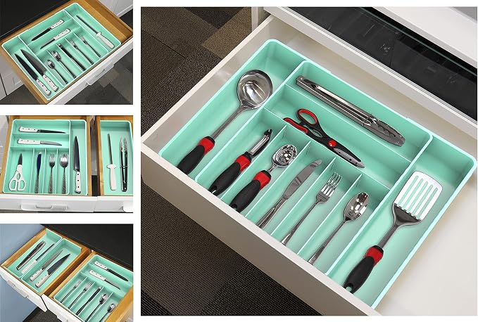 Simple Houseware Expandable Kitchen Drawer Flatware Organizer - Image 5