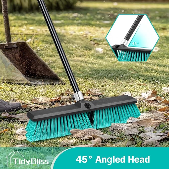 18” Push Broom Outdoor Heavy Duty 3 Pack, Large Commercial Stiff Bristle Brush - Image 6
