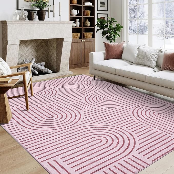 Washable Rug 8x10 Area Rugs for Living Room, Abstract Rug for Bedroom, Soft - Image 8