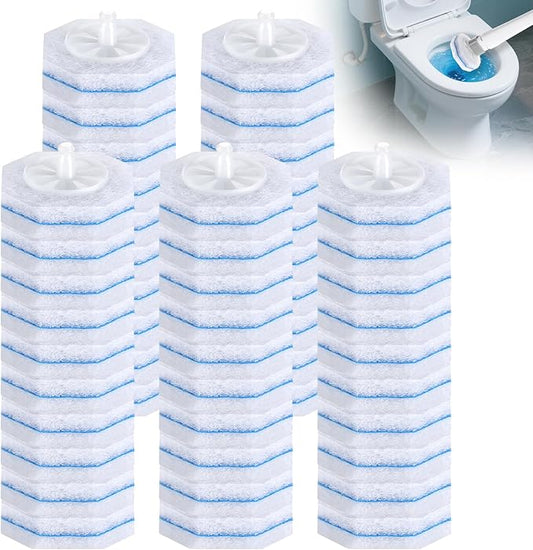 50 Count Toilet Brush Refills, Toilet Refill Pads, Disposable Toilet Brush by Ganliving