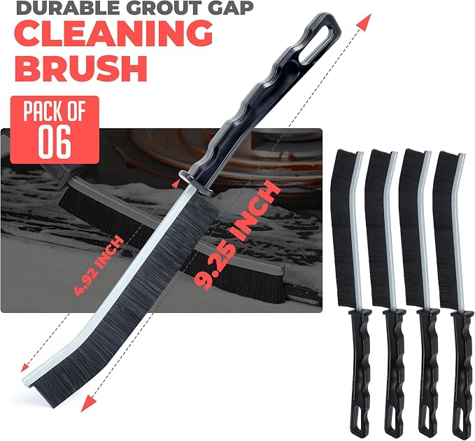 6 Pcs Crevice Cleaning Brush for Household Use, Hard Bristle Gap Cleaning Brush - Image 2