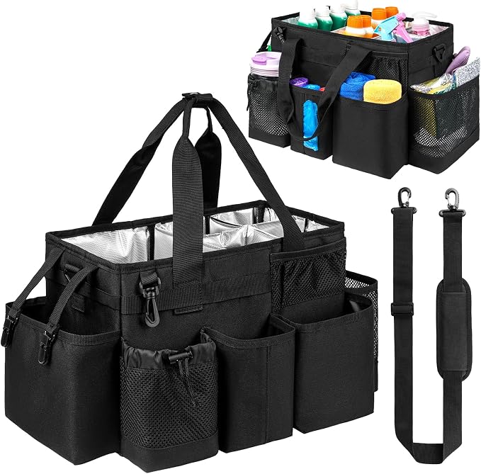 Cleaning Caddy Bag, Cleaning Supplies Organizer by Jaffzora