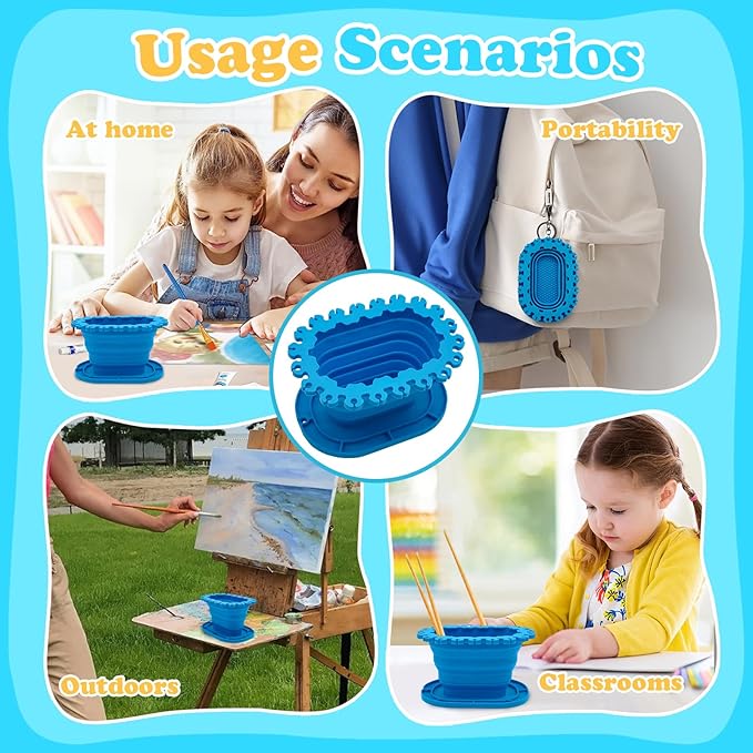 Foldable Silicone Paint Brush Cleaner Cup - Image 2
