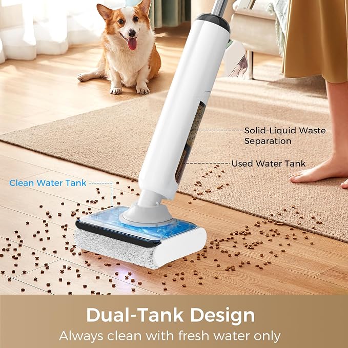 Wet Dry Vacuum Cleaner, 180°Lie-Flat Vacuum Mop All in One - Image 9
