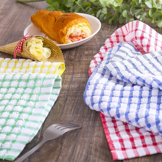Egles 8 Packs Kitchen Dishcloths 12x12 Inches 100% Cotton Kitchen Dish Cloths - Image 9