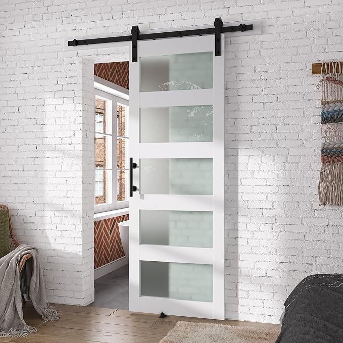 SMARTSTANDARD 30" x 84" Glass Barn Door - Image 7