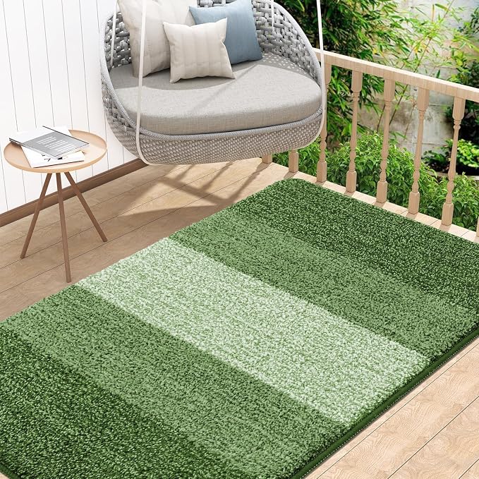 Kitinjoy Indoor Outdoor Door Mat, 48x32 Non-Slip Absorbent Dirt Trapper by Kitinjoy