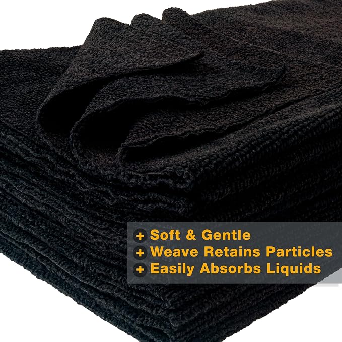 Eurow Ultrasonic Cut 300 GSM Microfiber Cleaning Towels, Streak-Free, Ultra - Image 2