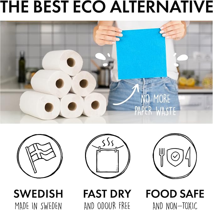 SUPERSCANDI 10 Pack Swedish Dishcloths - Image 6