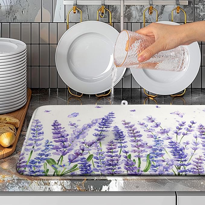 Purple Lavender Dish Drying Mat - Image 5