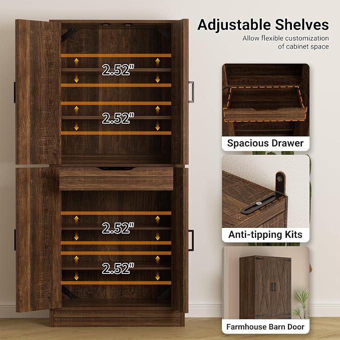 Unikito Kitchen Pantry Cabinet - Image 4