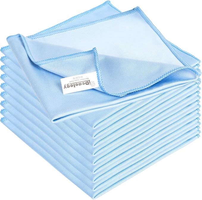 iDeaology 10 Pack XL Streak Free Premium Microfiber Glass Cleaning Cloth by Unknown