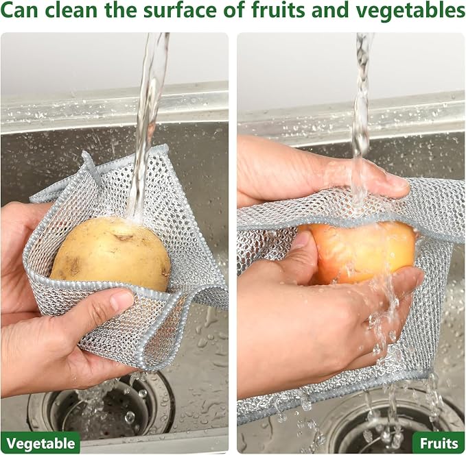 12PCS Double-Layer Wire Dishcloth, Non-Scratch Wire Dishwashing Rags - Image 3