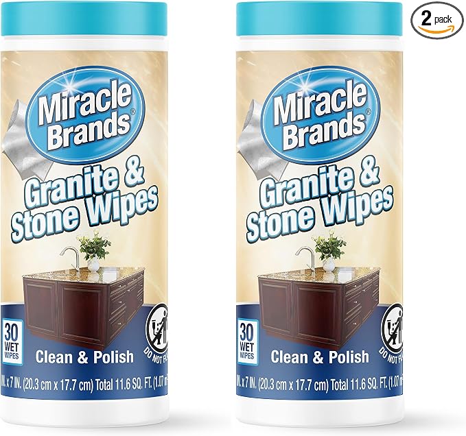 MiracleWipes for Granite & Stone, Polish Stone, Laminate Surfaces in Kitchen by MiracleWipes