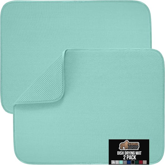 GORILLA GRIP Ultra Water Absorbent Microfiber Dish Drying Mat, Quick Dry Thick by GorillaGrip