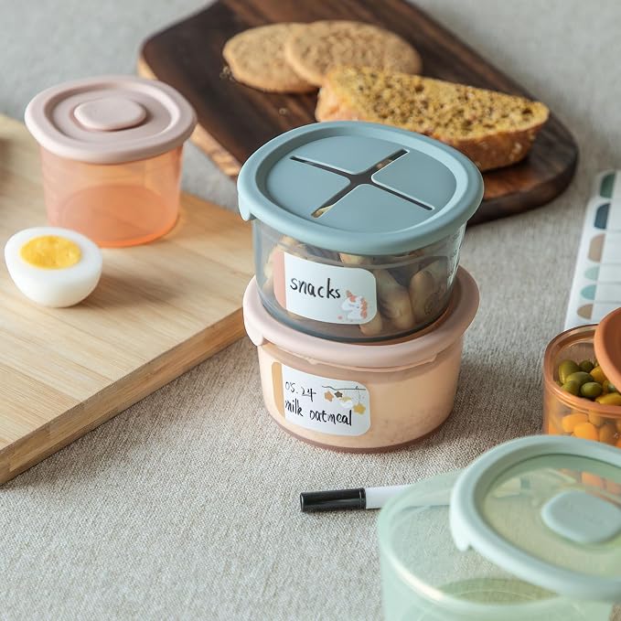 Moonkie Silicone Baby Food Containers | 8oz/4 oz Baby Food Storage Jars - Image 6