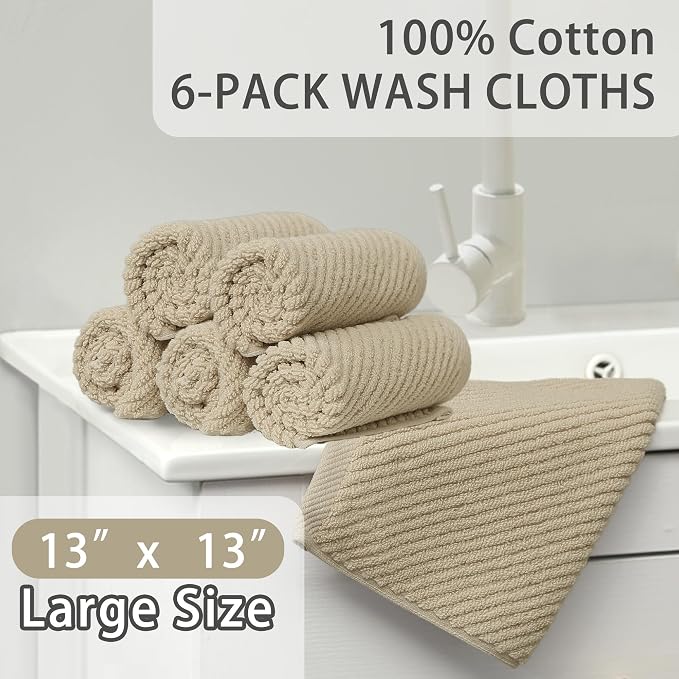 VOOVA & MOVAS Beige Face Cloths, - Image 3
