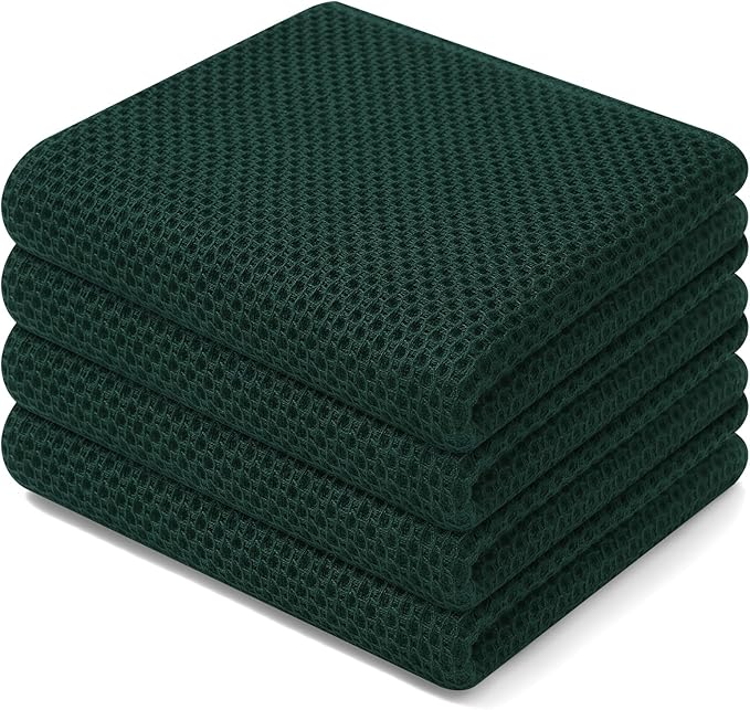 Homaxy 100% Cotton Waffle Weave Kitchen Dish Towels, Ultra Soft Absorbent Quick by Homaxy