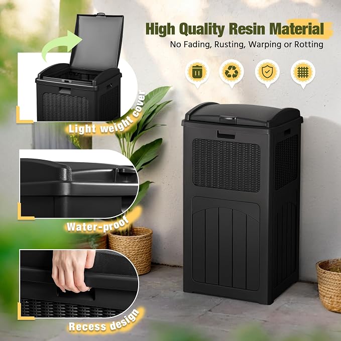 Devoko 33 Gallon Outdoor Trash Can - Image 2