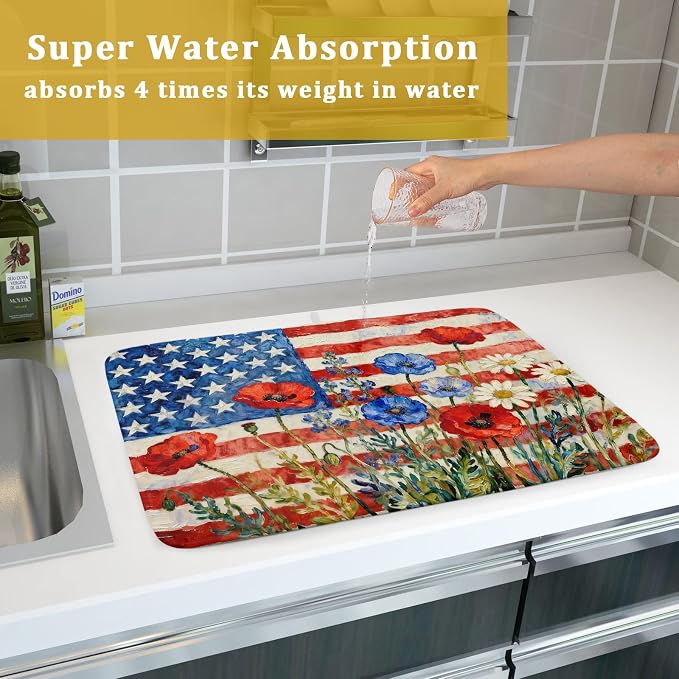 4th of July Patriotic Dish Drying Mat - Image 7