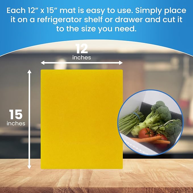 Bluapple FreshMats, Refrigerator Bin Liner, Fridge Drawer Mats, Crisper Life - Image 3