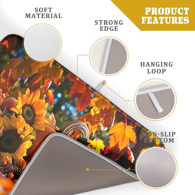 Fall Harvest Pumpkin Dish Drying Mat - Image 4