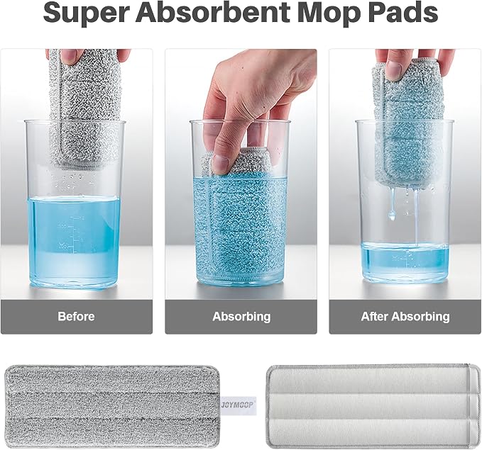 JOYMOOP Flat Mop Pads, Microfiber Mop Cleaning Pads, Washable Pads, Pads - Image 5