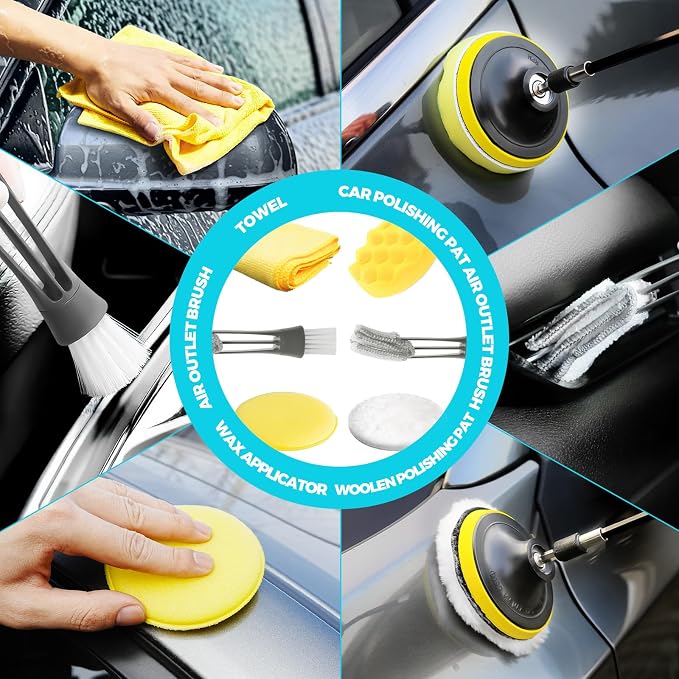 30Pcs Car Detailing Kit, Car Detailing Brush Set, Car Wash Cleaning Kit - Image 7